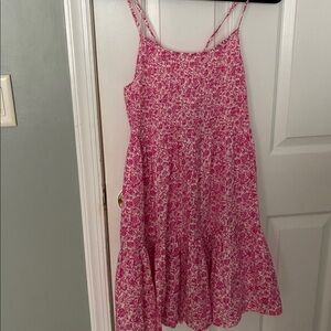 GAP Pink Floral Dress with Tie Detail